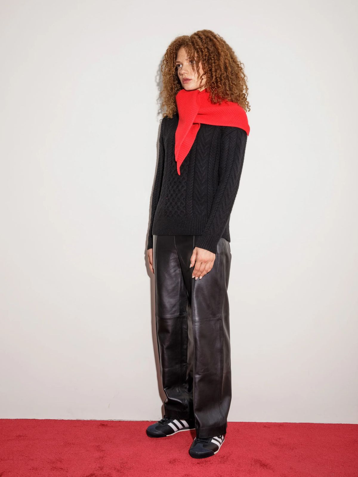 Triangle Cashmere Scarf - Red