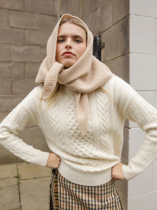 Triangle Cashmere Scarf - Vicuna