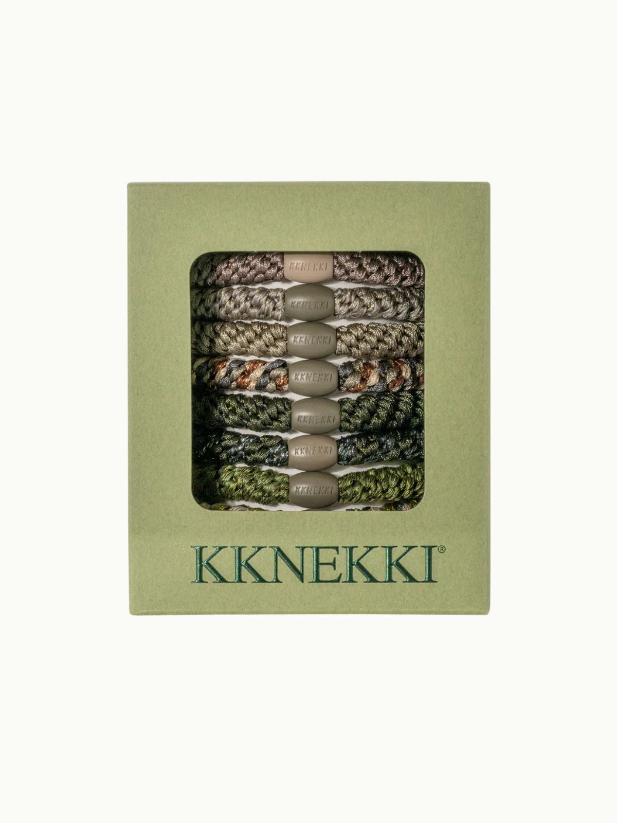 Kknekki Hair Tie Bundle (8 Pack) - Army
