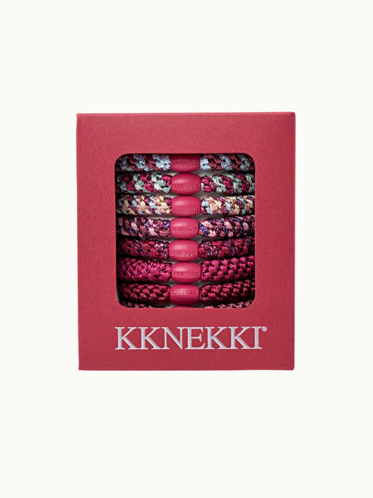 Kknekki Hair Tie Bundle (8 Pack) - Berry Edition