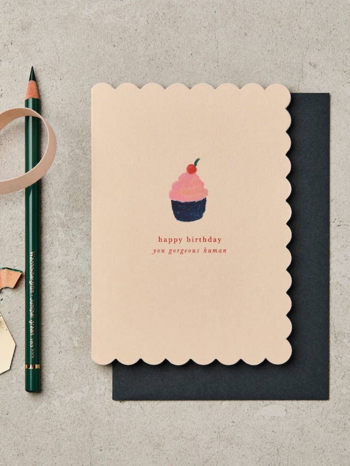 Scallop Card - Cupcake
