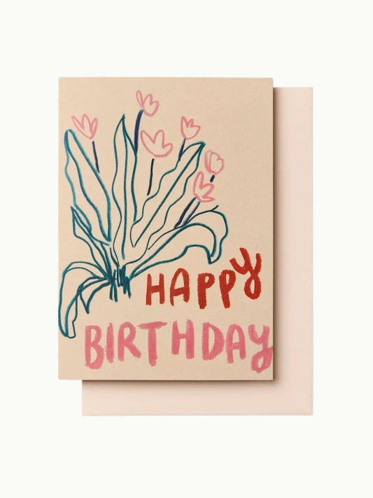 Happy Birthday Card - Tulips