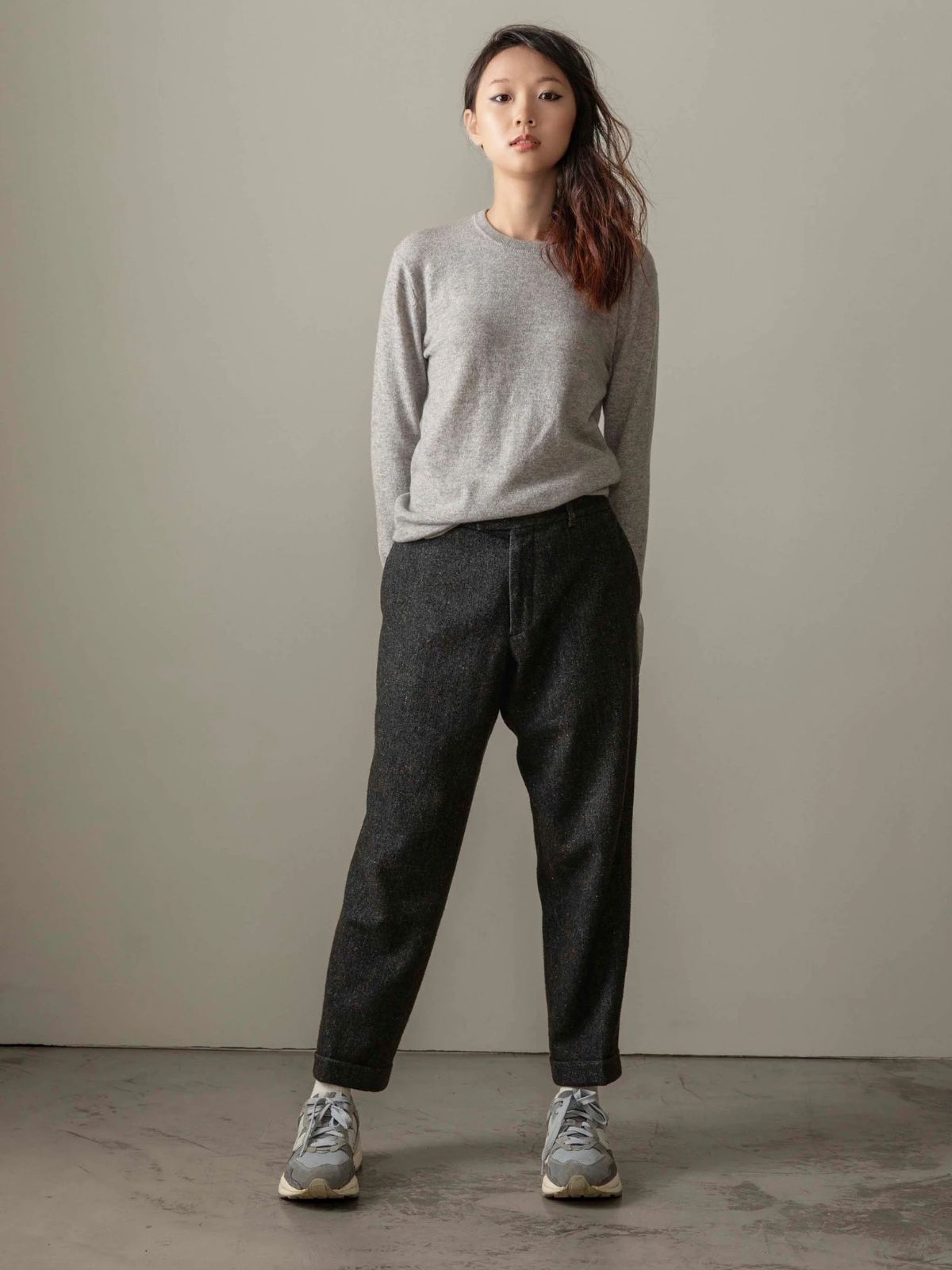 Cashmere Crew Neck Jumper - Ligh Grey