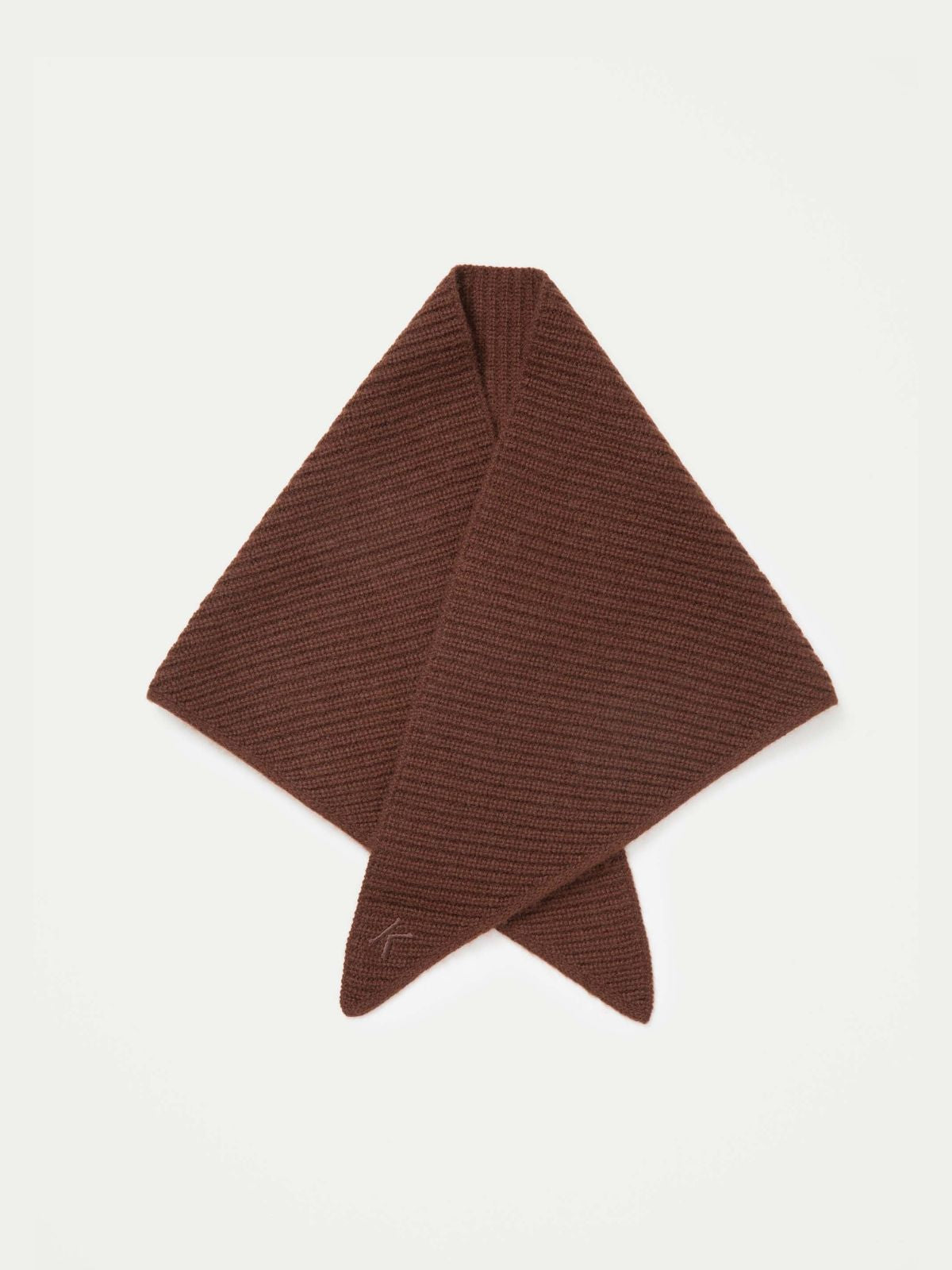 Knitted Cashmere Neck Tie - Cocoa Powder