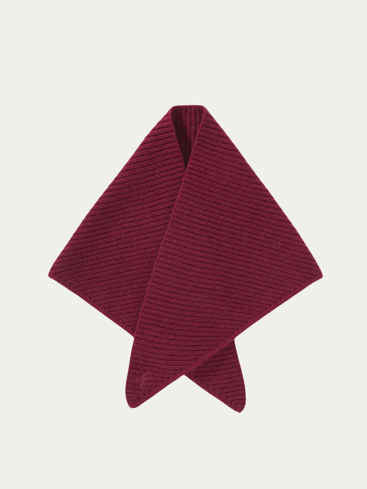 Knitted Cashmere Neck Tie - Burgundy