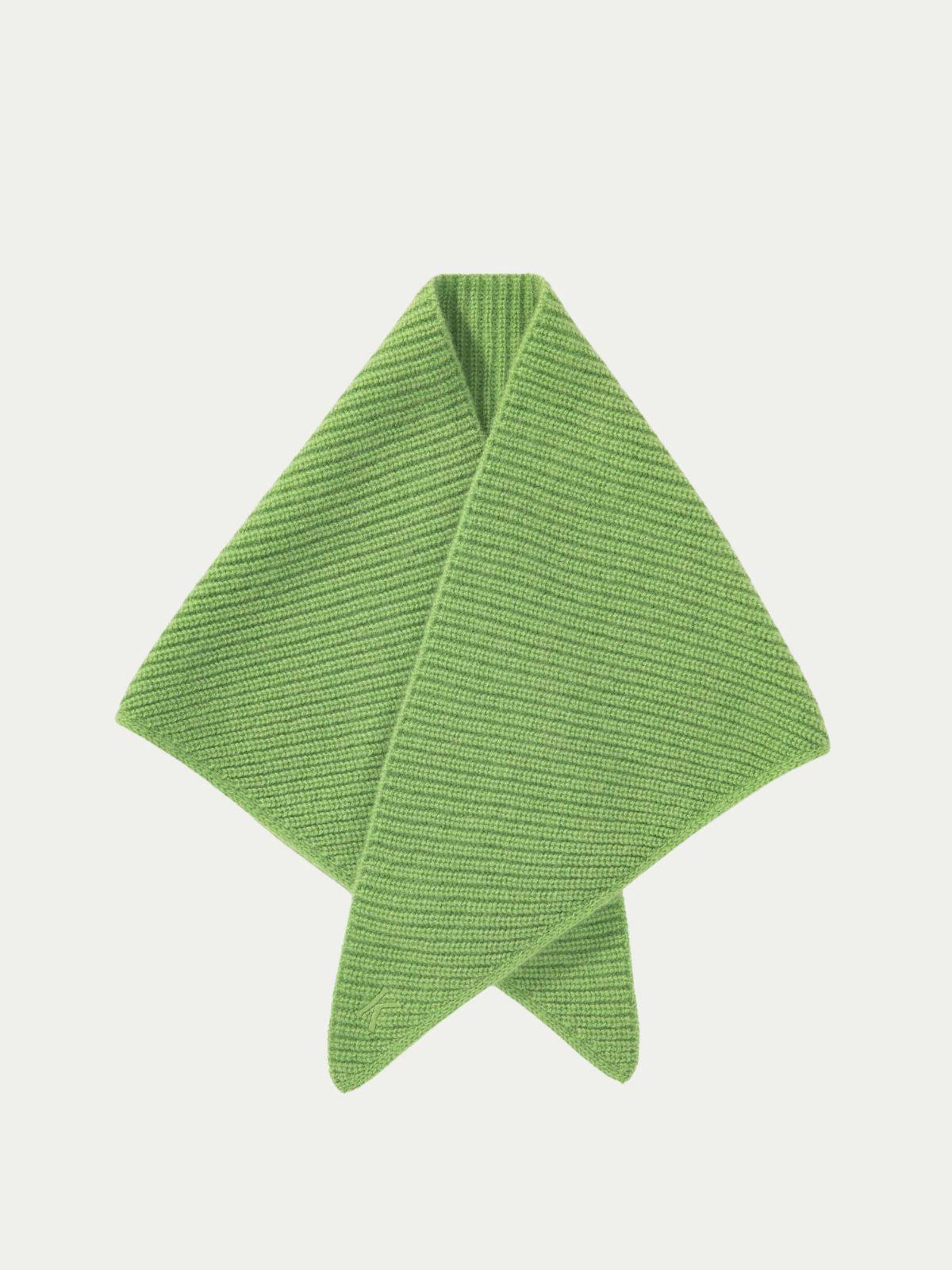 Knitted Cashmere Neck Tie - Nettle Green