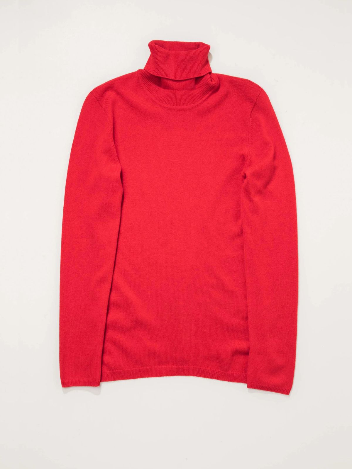 Cashmere Polo Neck Jumper - Red