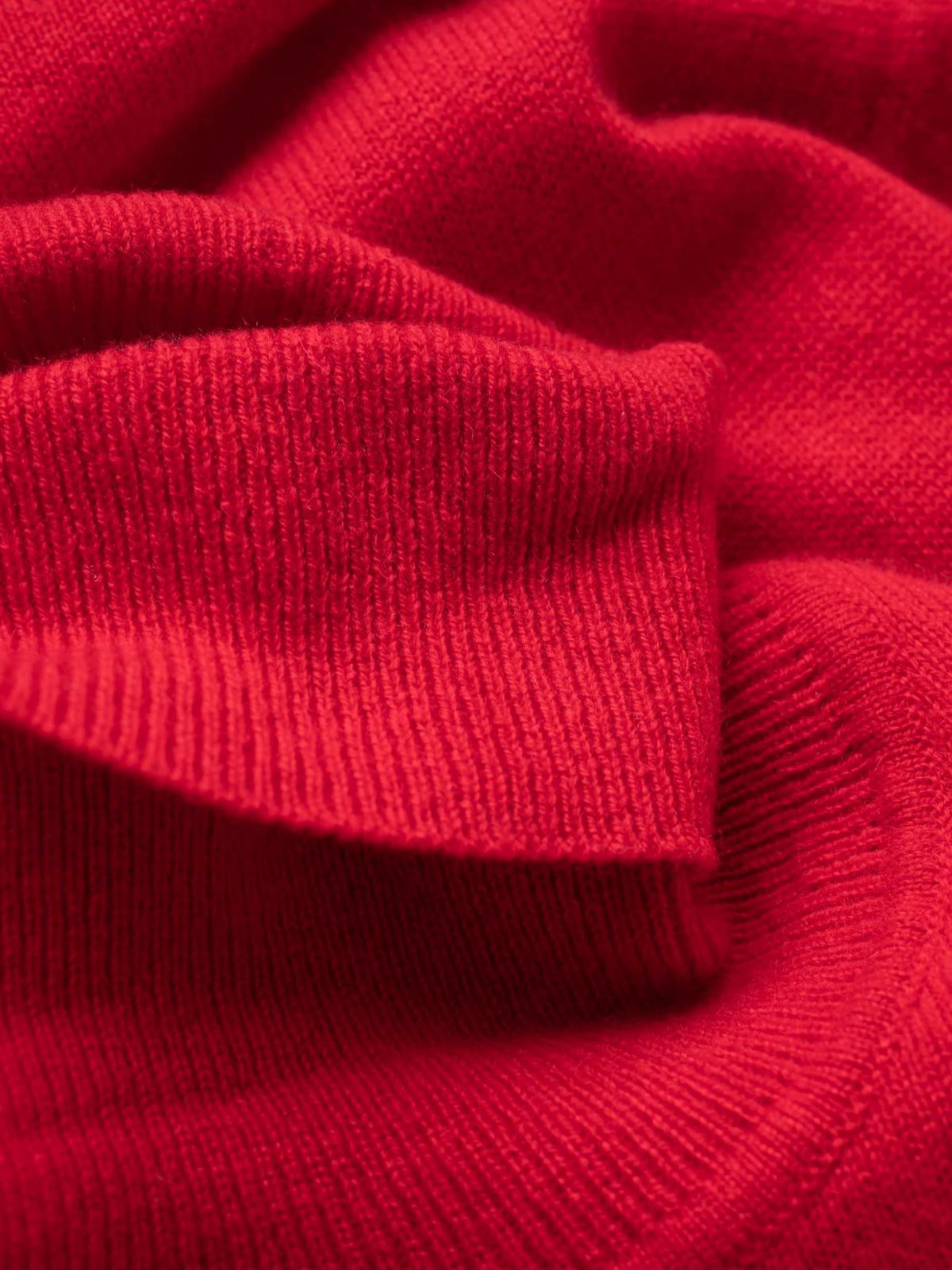 Cashmere Polo Neck Jumper - Red