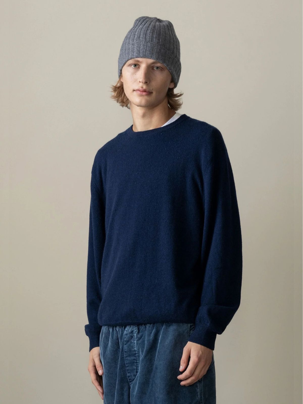 Men's Cashmere Crew Neck Jumper - Cosmos