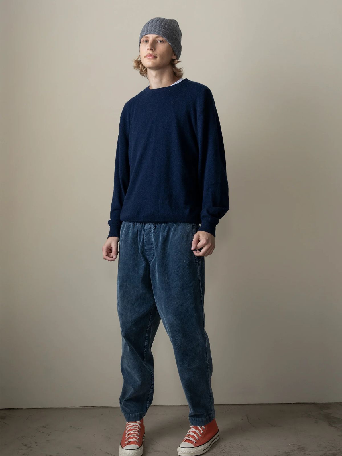 Men's Cashmere Crew Neck Jumper - Cosmos
