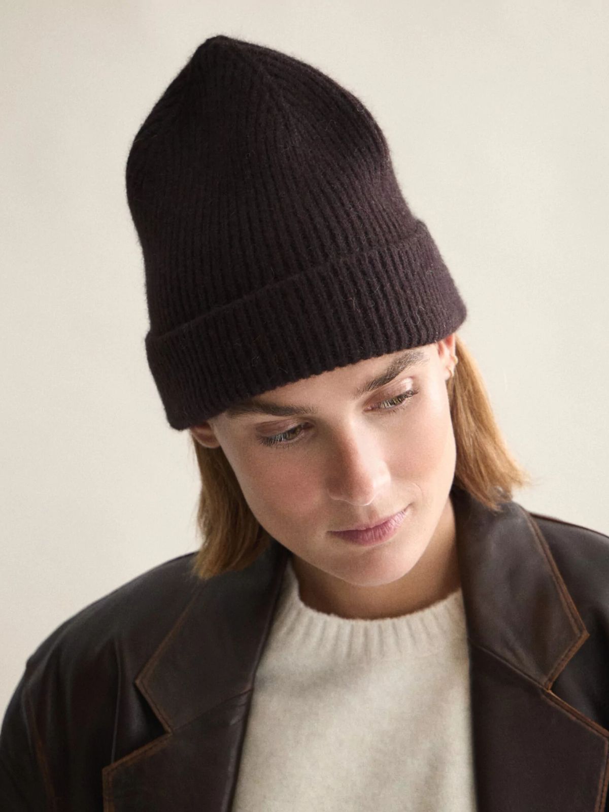 Wool Beanie - Espresso