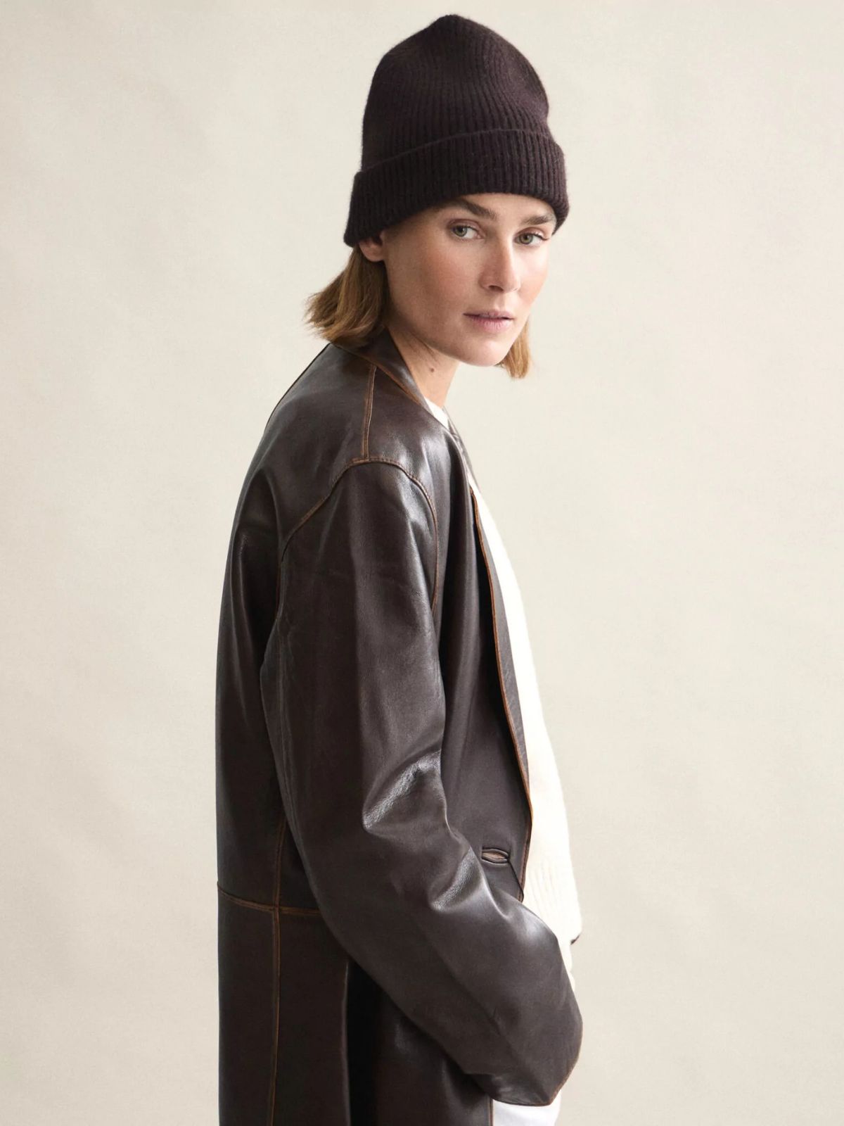 Wool Beanie - Espresso