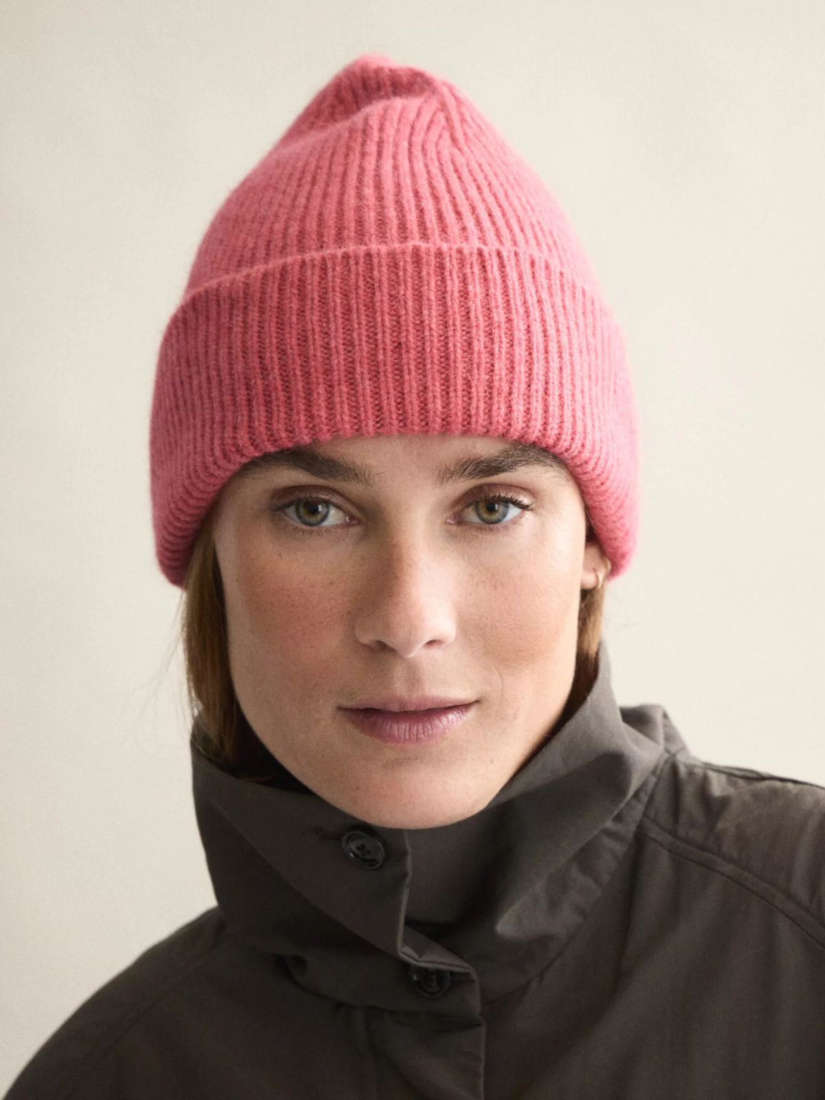 Wool Beanie - Fuchsia