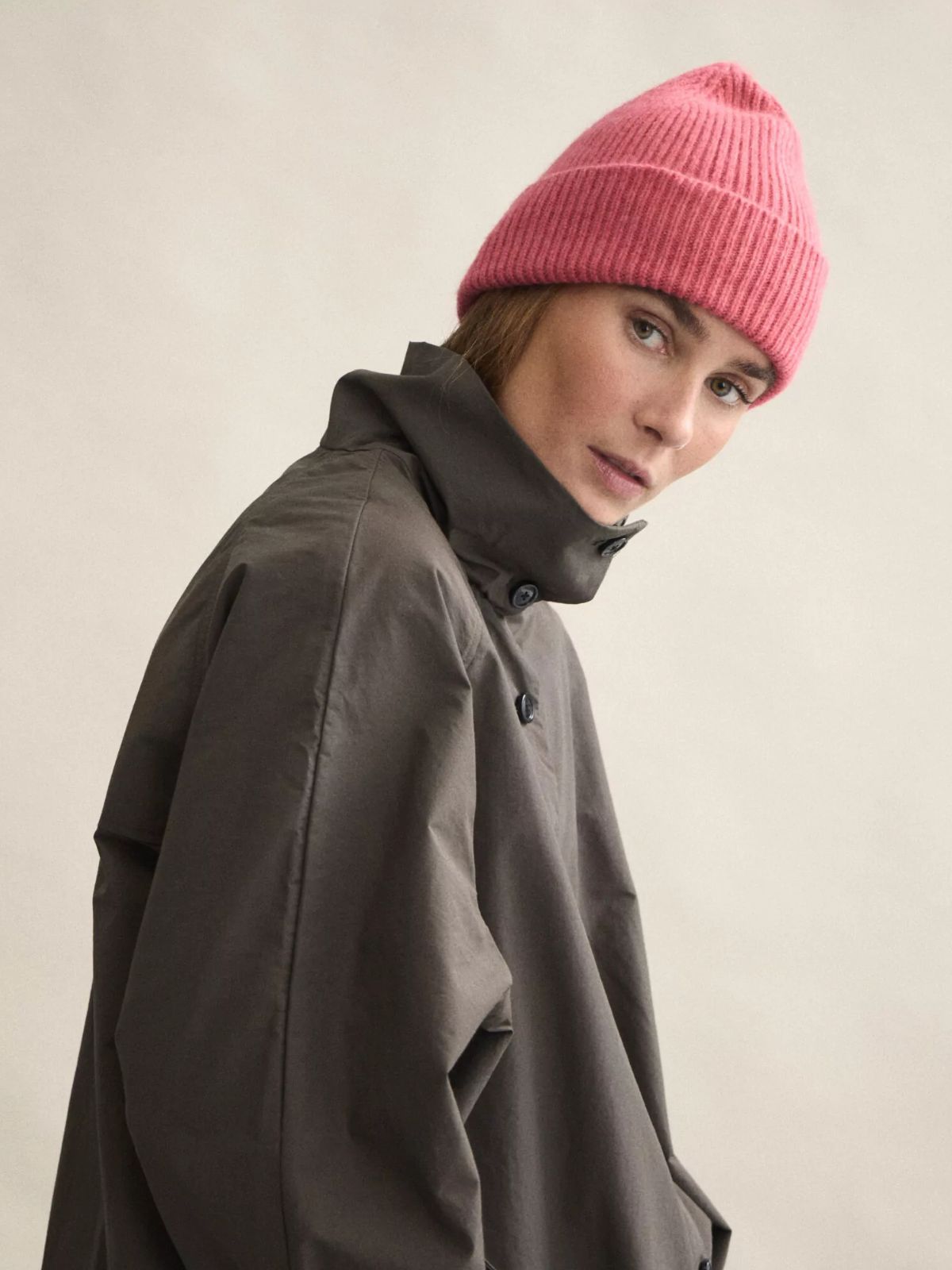 Wool Beanie - Fuchsia