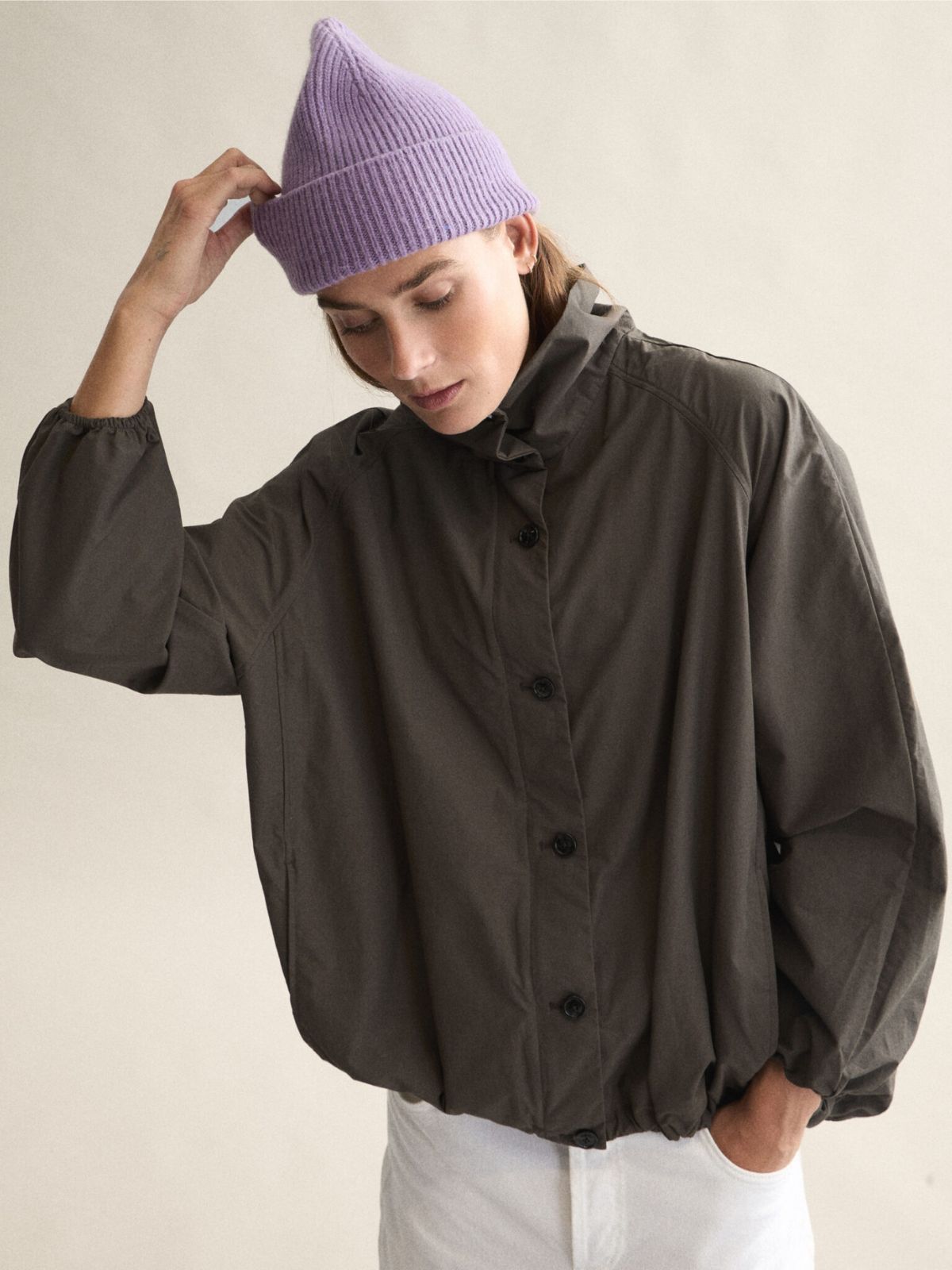 Wool Beanie - Lavender