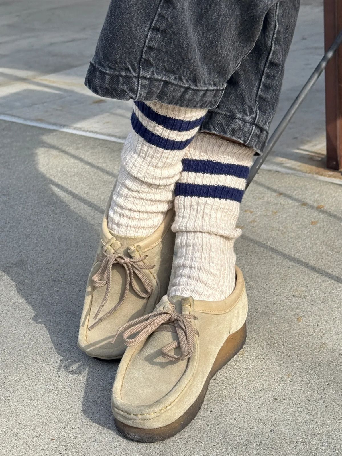 Cottage Varsity Socks - Oatmeal