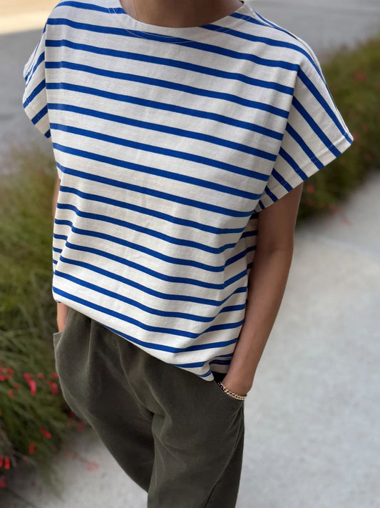Manon Stripe T-Shirt - Blue
