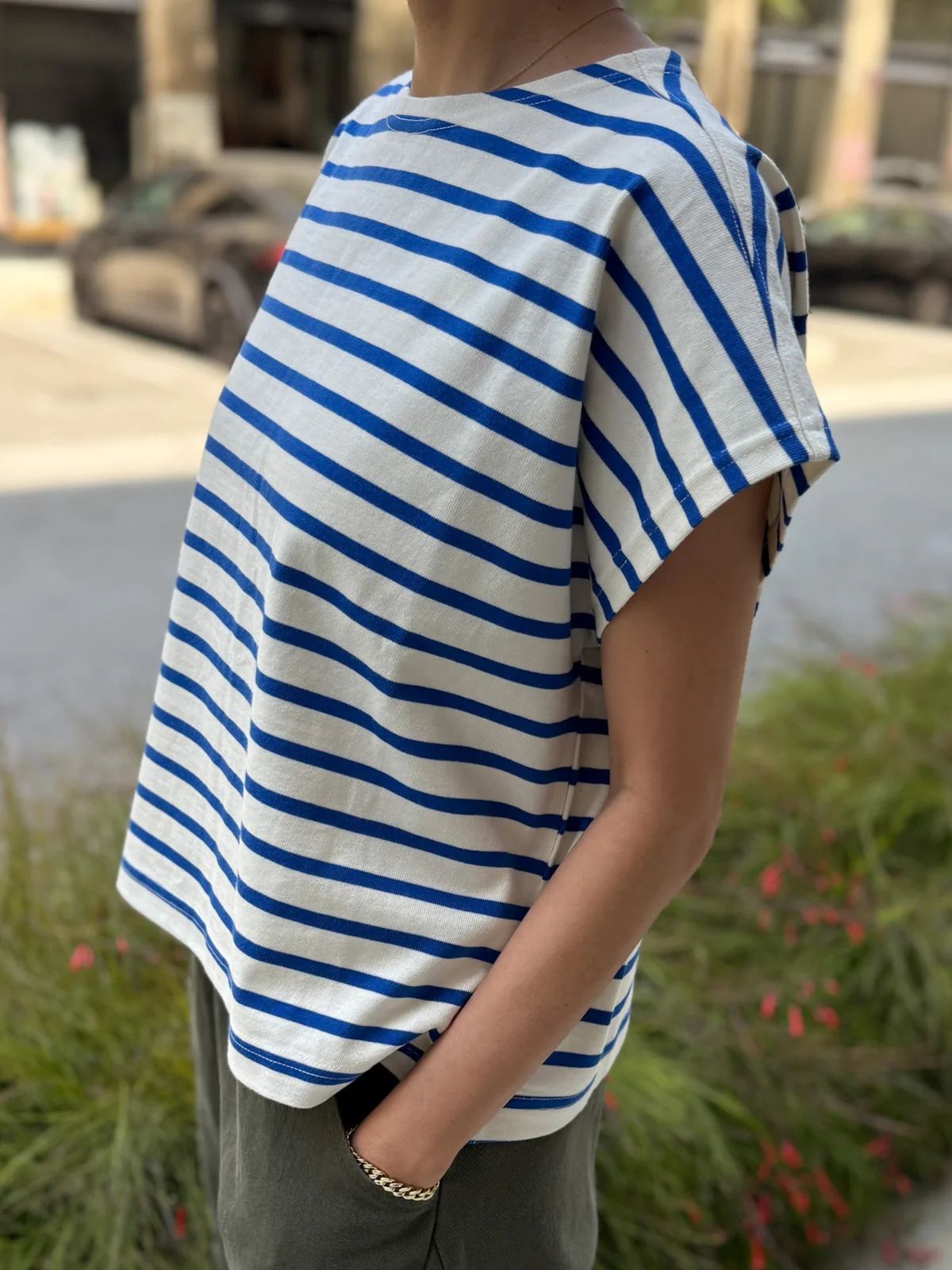 Manon Stripe T-Shirt - Blue