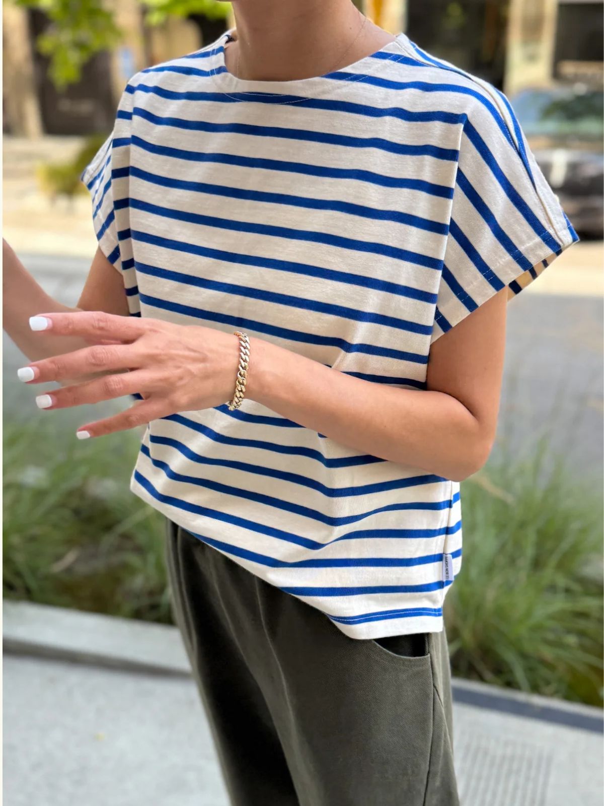 Manon Stripe T-Shirt - Blue