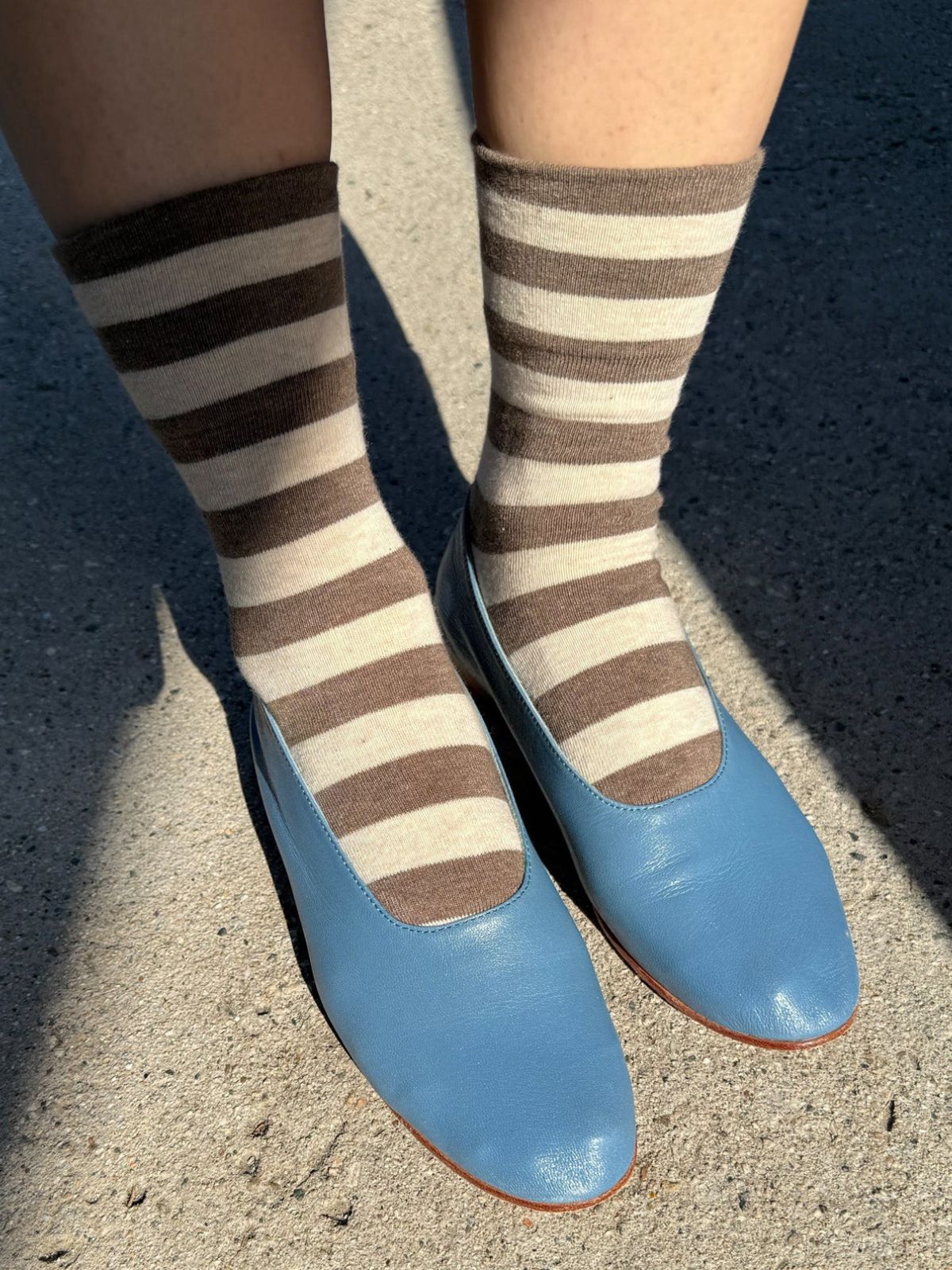 Wally Stripe Socks - Brown