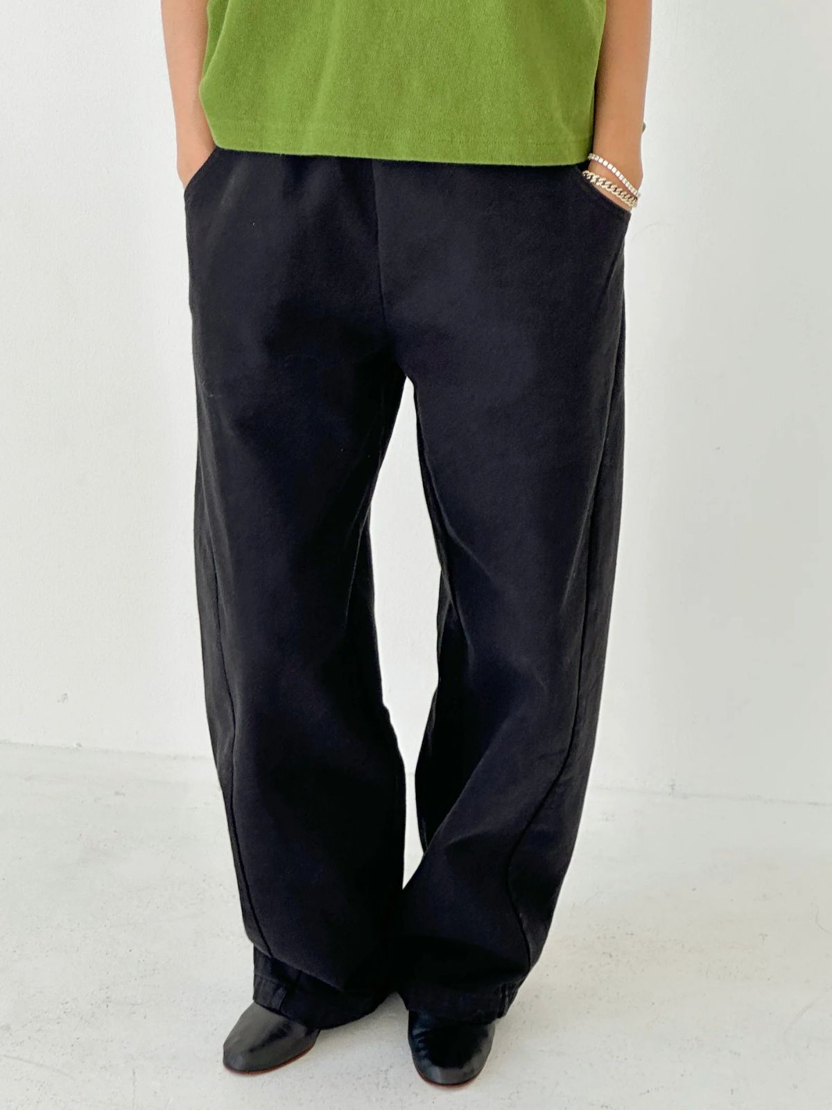 Arc Long Canvas Pants - Black