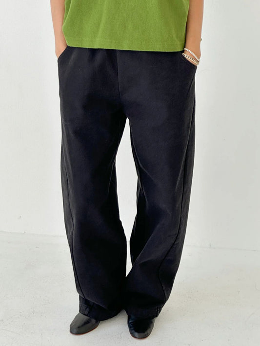 Arc Long Canvas Pants - Black