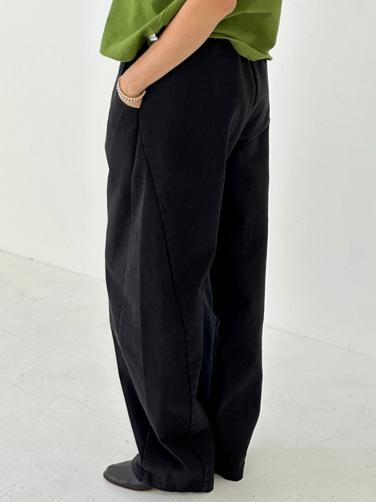 Arc Long Canvas Pants - Black