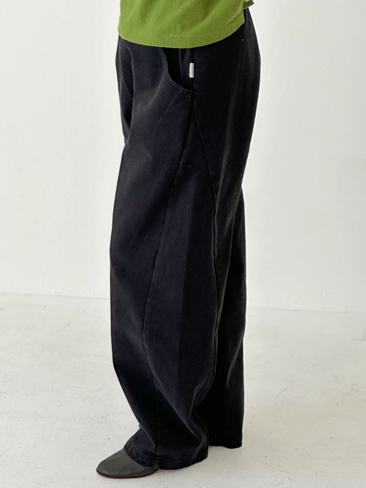 Arc Long Canvas Pants - Black