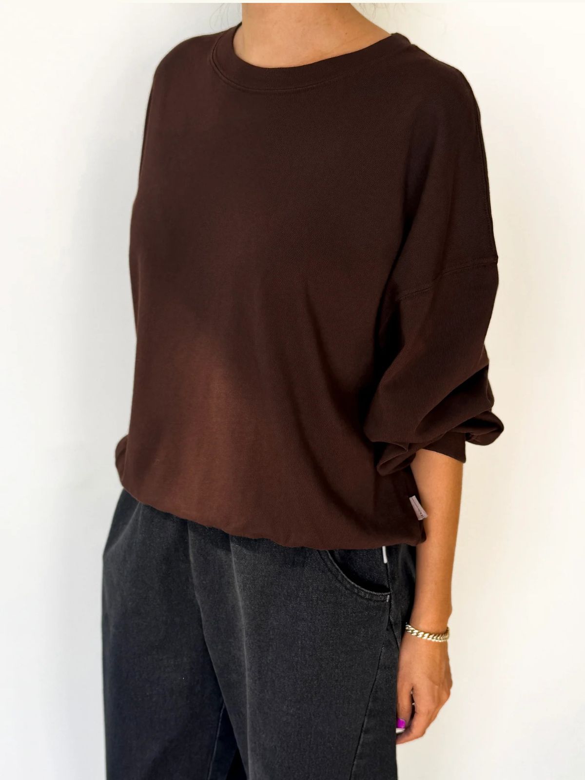 Cali Jersey Sweatshirt - Chocolate