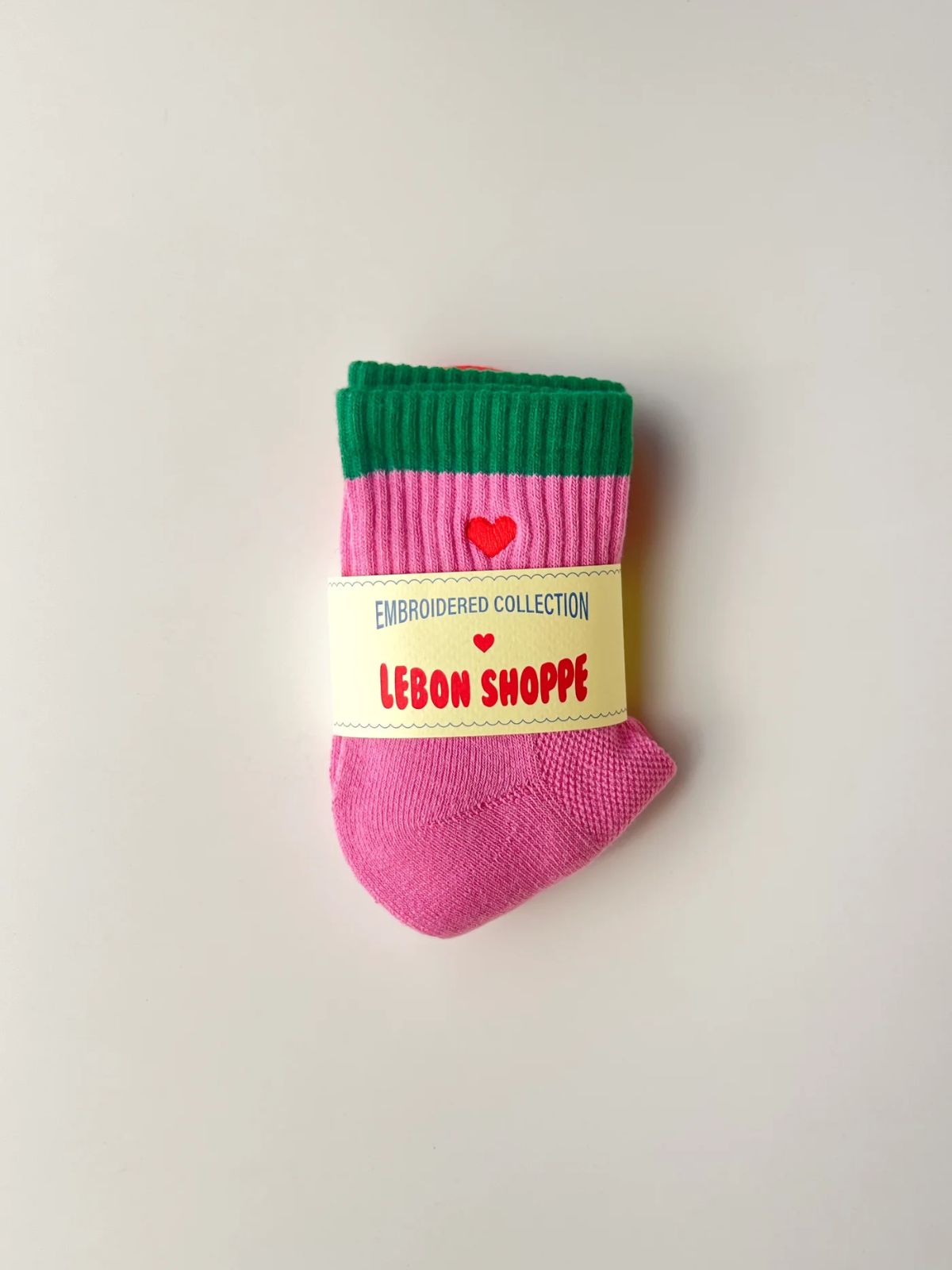 Iris Fashion - LE BON SHOPPE - Embroidered Girlfriend Socks- Rose Green + Heart
