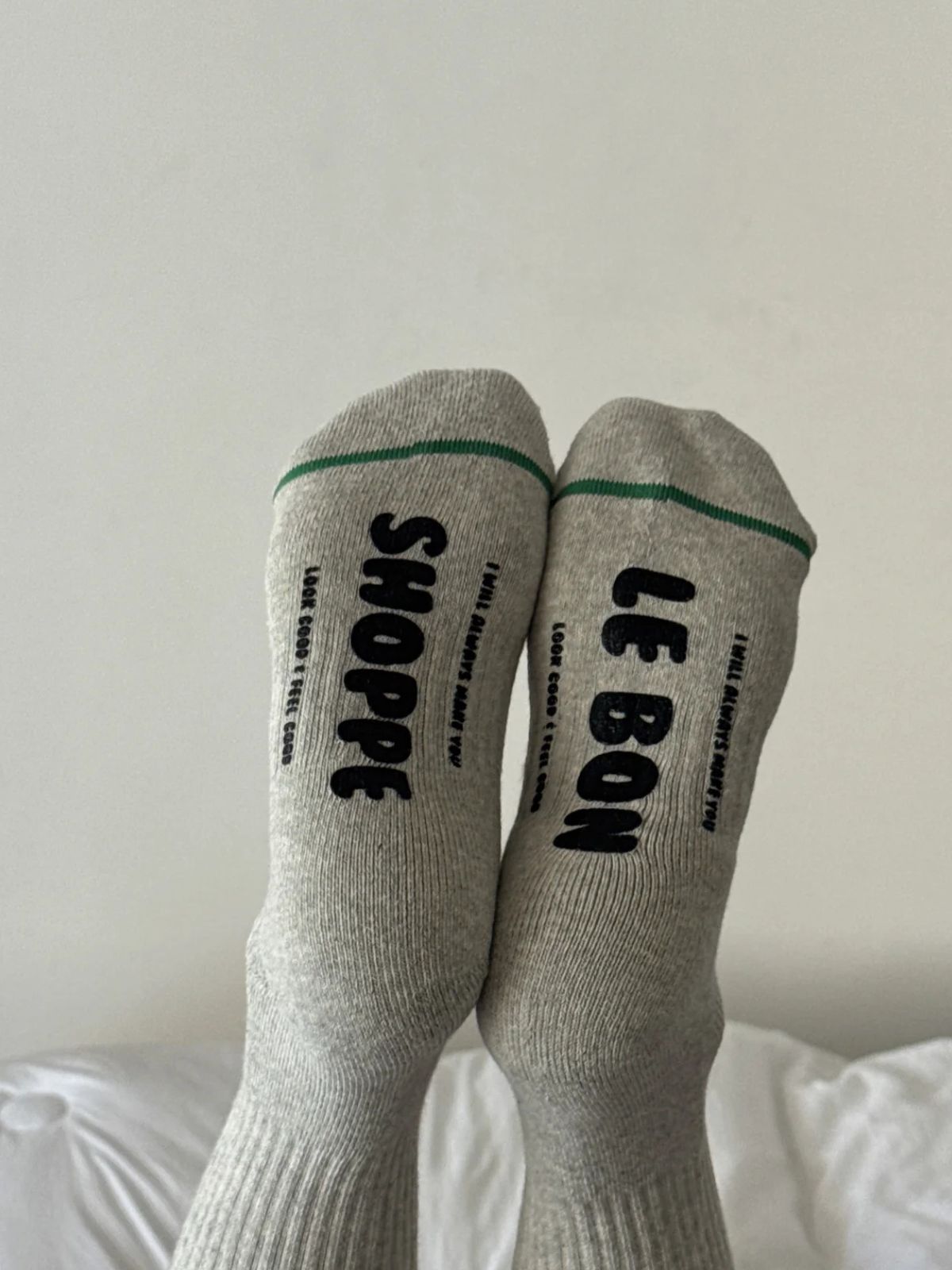 Iris Fashion - LE BON SHOPPE - Hugger Socks - Heather Grey + Black