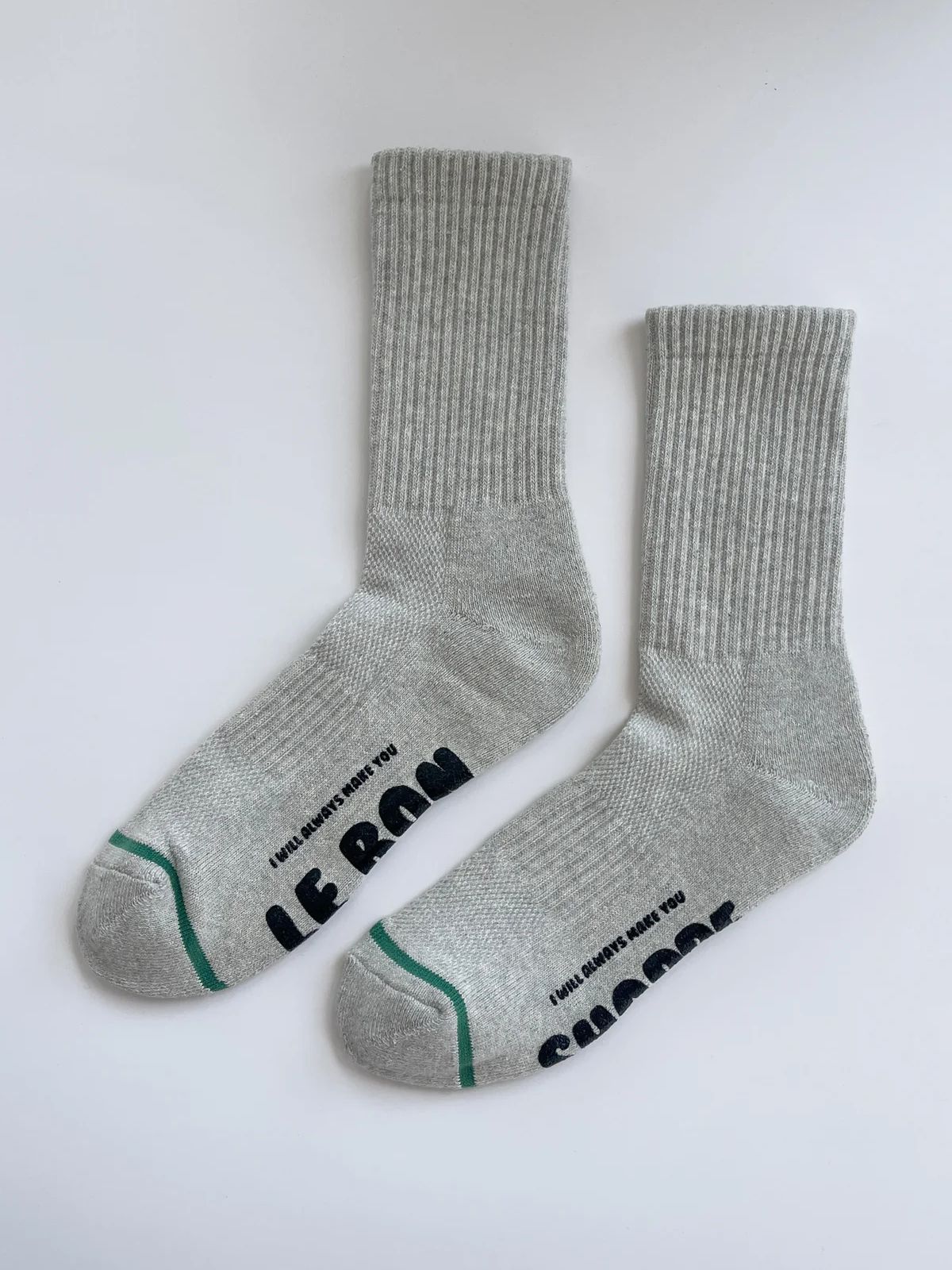 Iris Fashion - LE BON SHOPPE - Hugger Socks - Heather Grey + Black