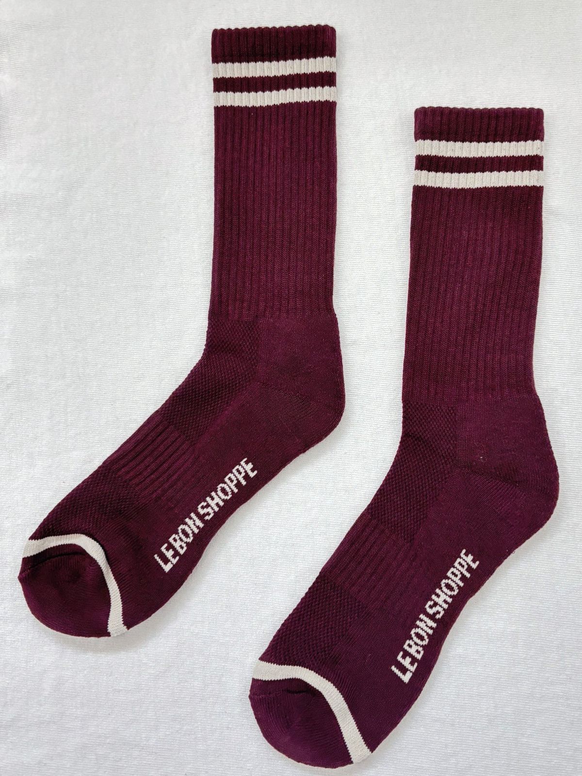 Extended Boyfriend Socks - Maroon