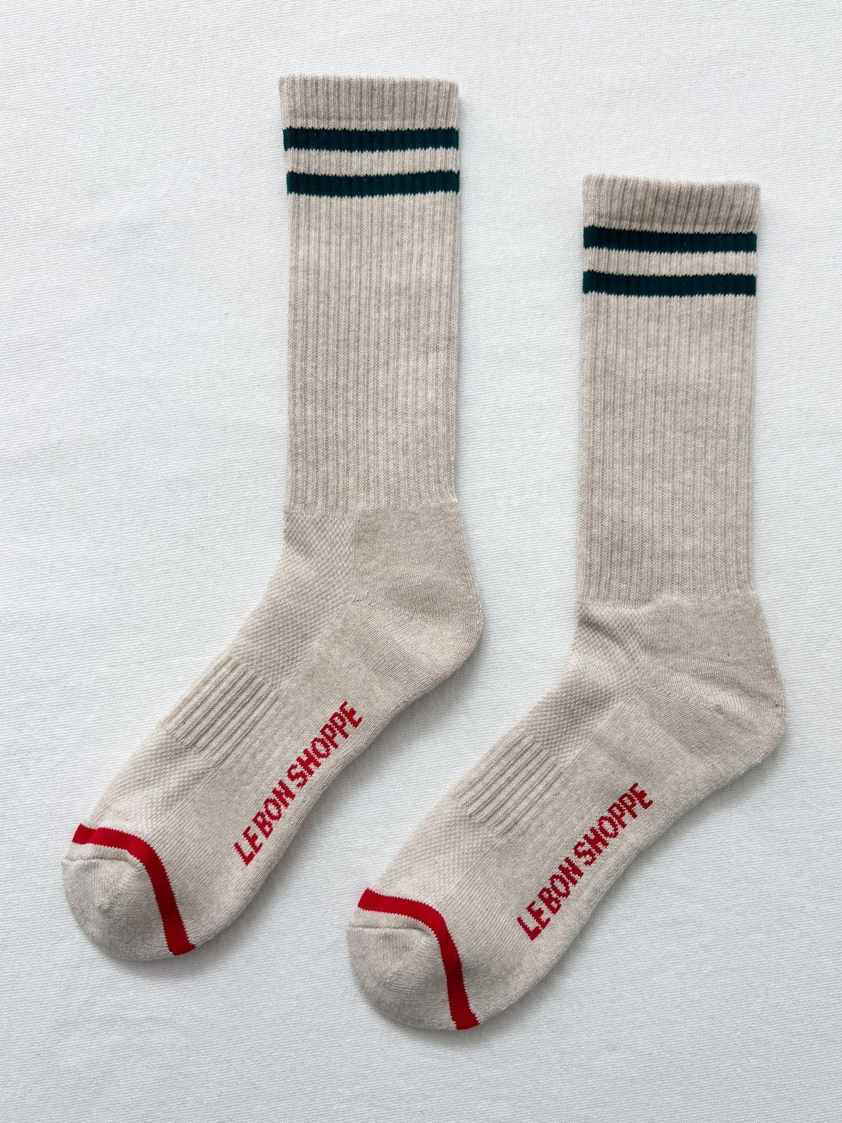 Extended Boyfriend Socks - Oatmeal