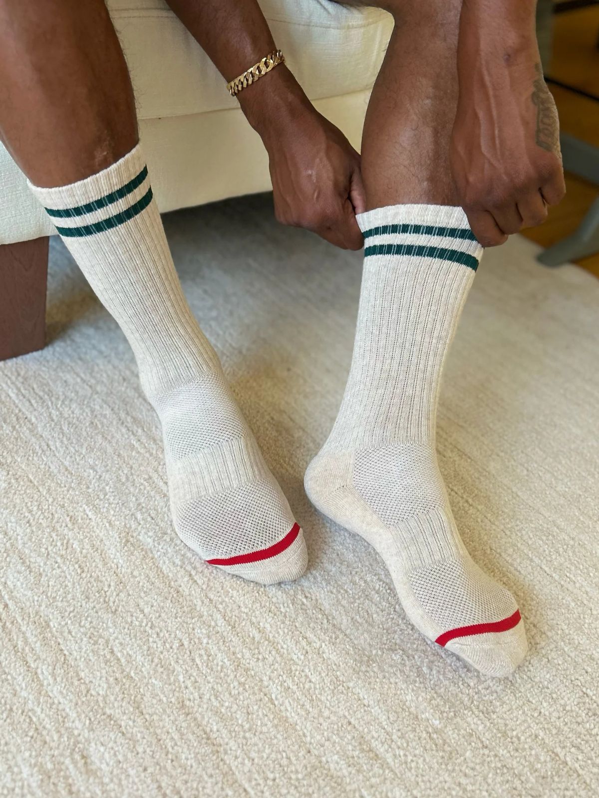 Extended Boyfriend Socks - Oatmeal