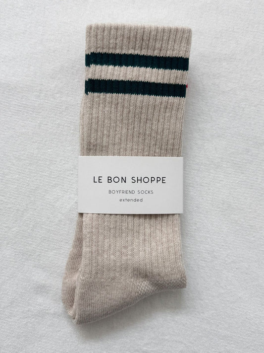 Extended Boyfriend Socks - Oatmeal