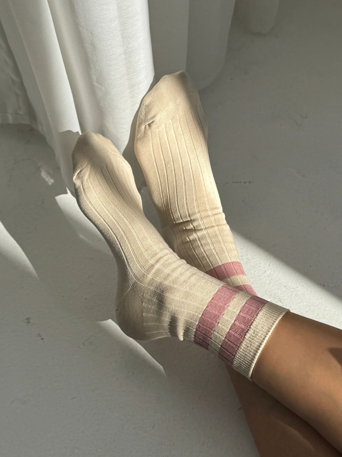 Her Varsity Socks - Rose