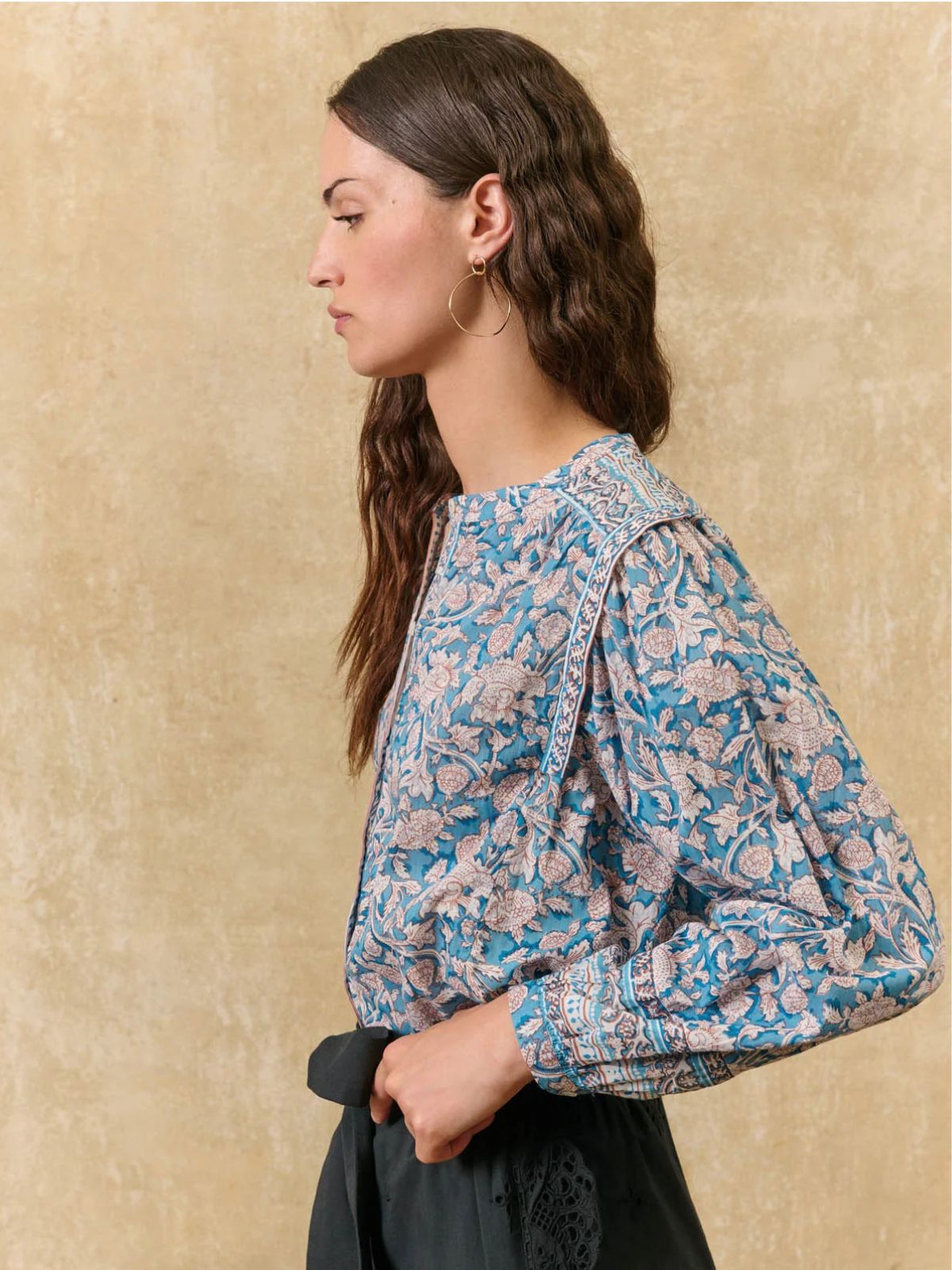 Jane Printed Shirt - Blue