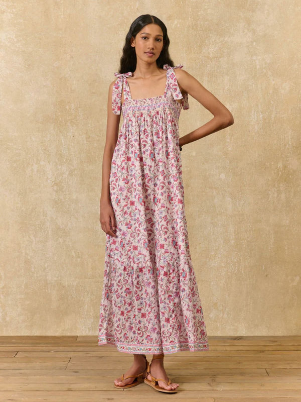 Marcelette Florant Print  Dress - Pink