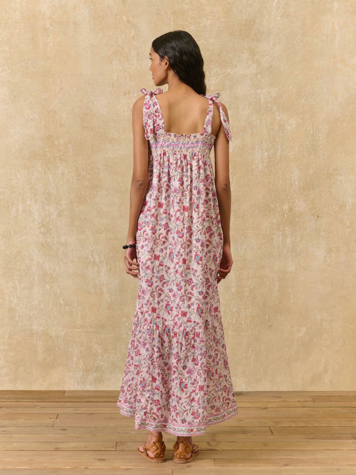 Marcelette Florant Print  Dress - Pink