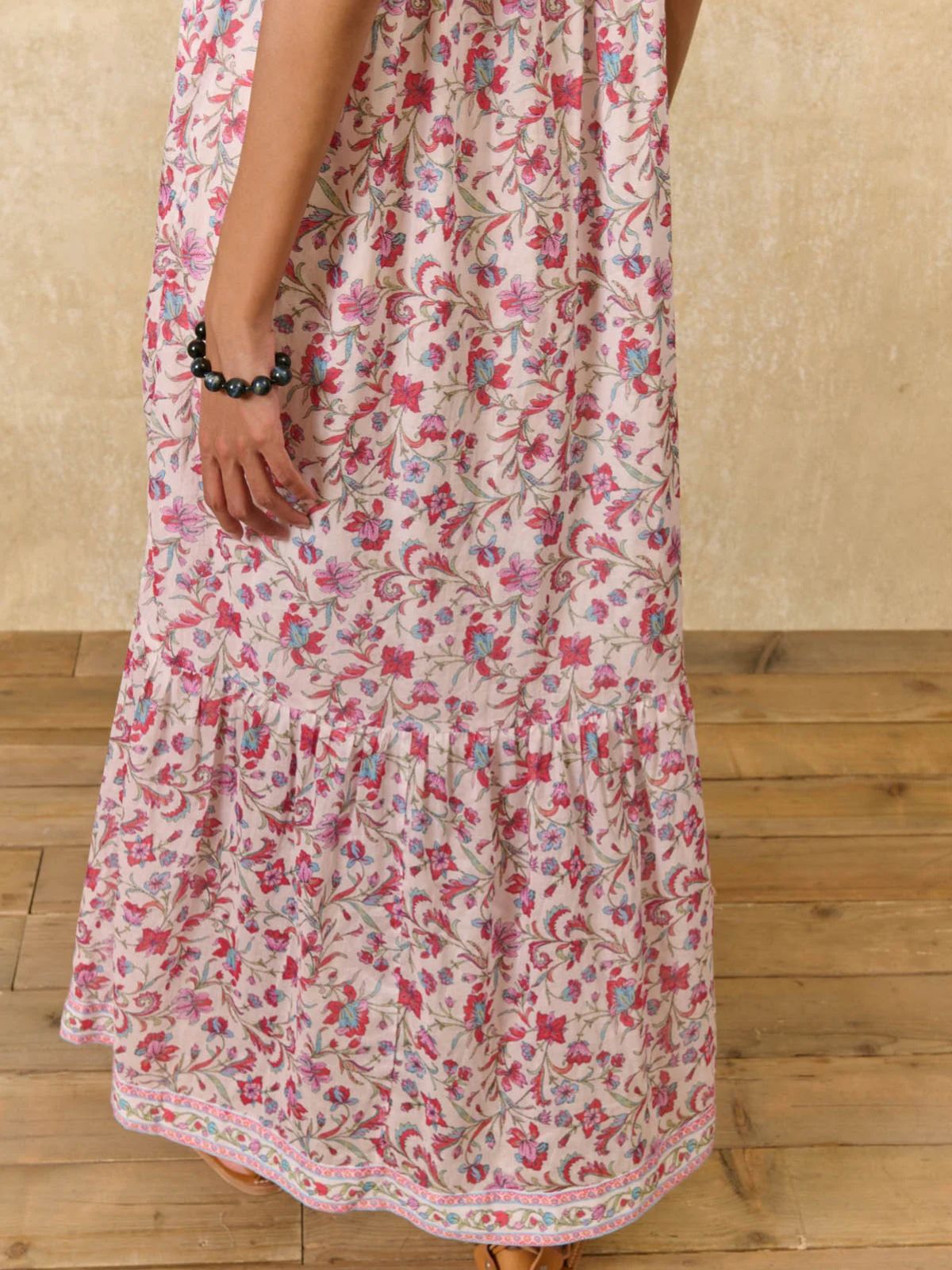 Marcelette Florant Print  Dress - Pink