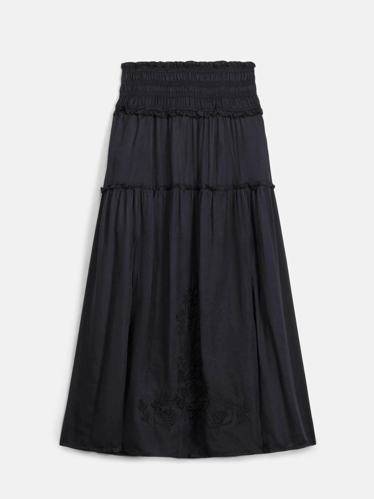 Polly  Embroidered Skirt - Black