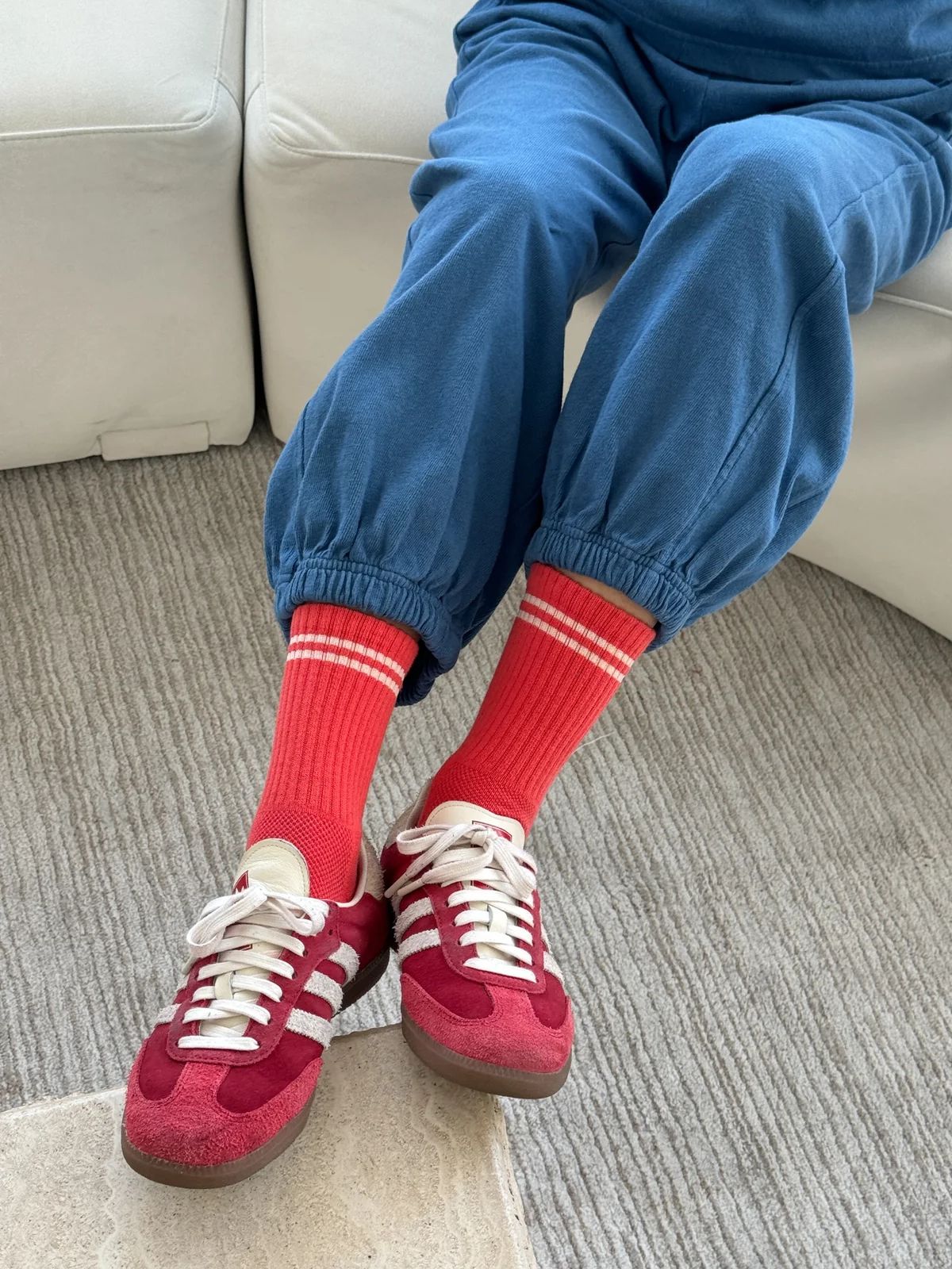 Boyfriend Socks - Coral