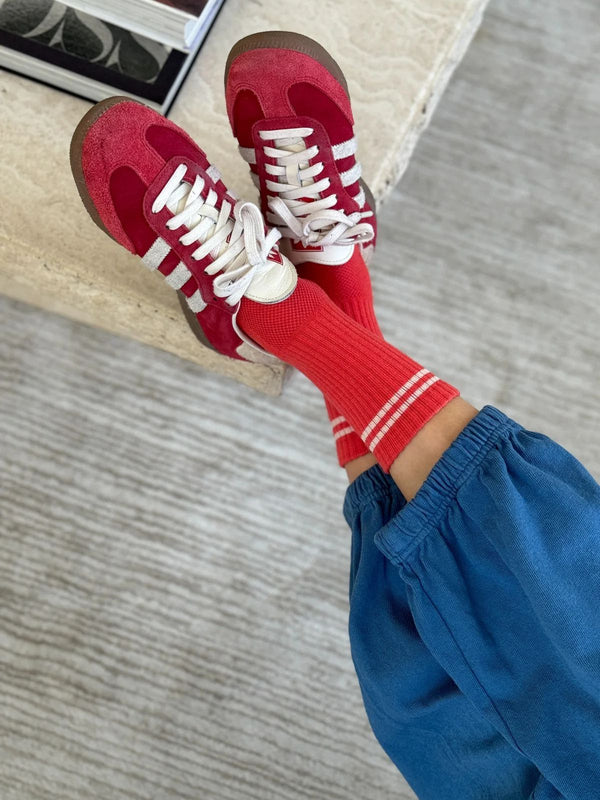 Boyfriend Socks - Coral