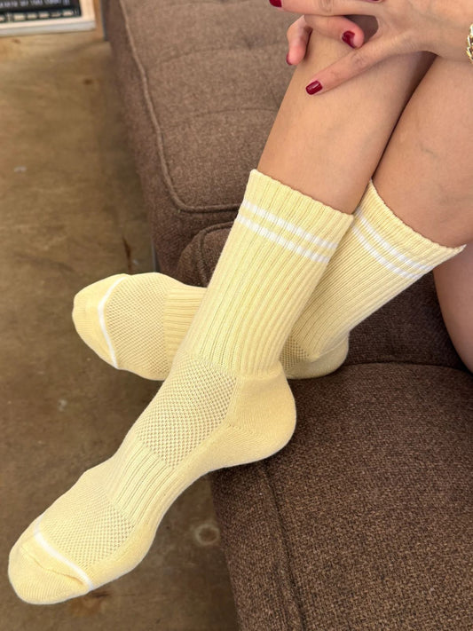Boyfriend Socks - Lemon