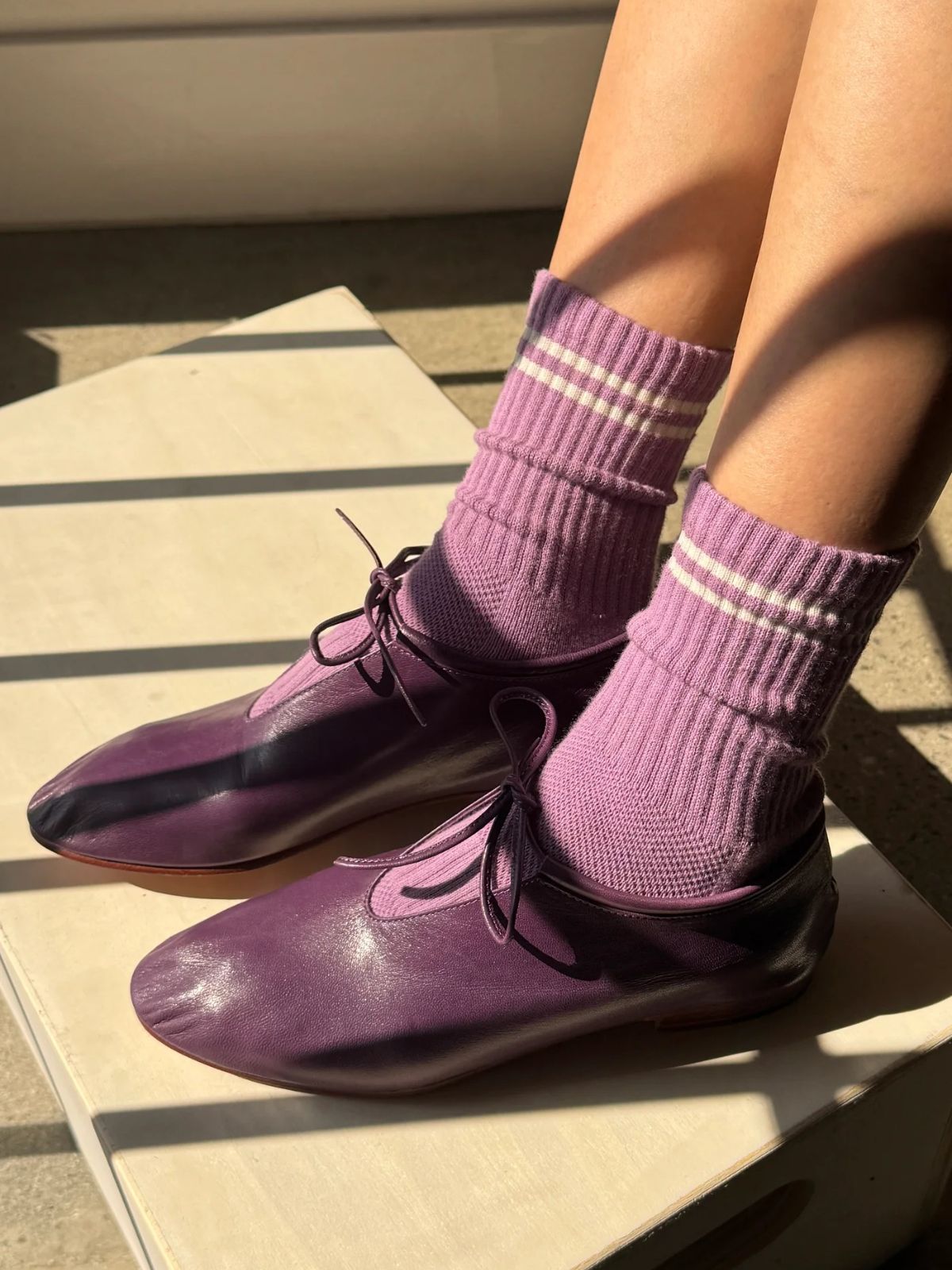 Boyfriend Socks - Lilac