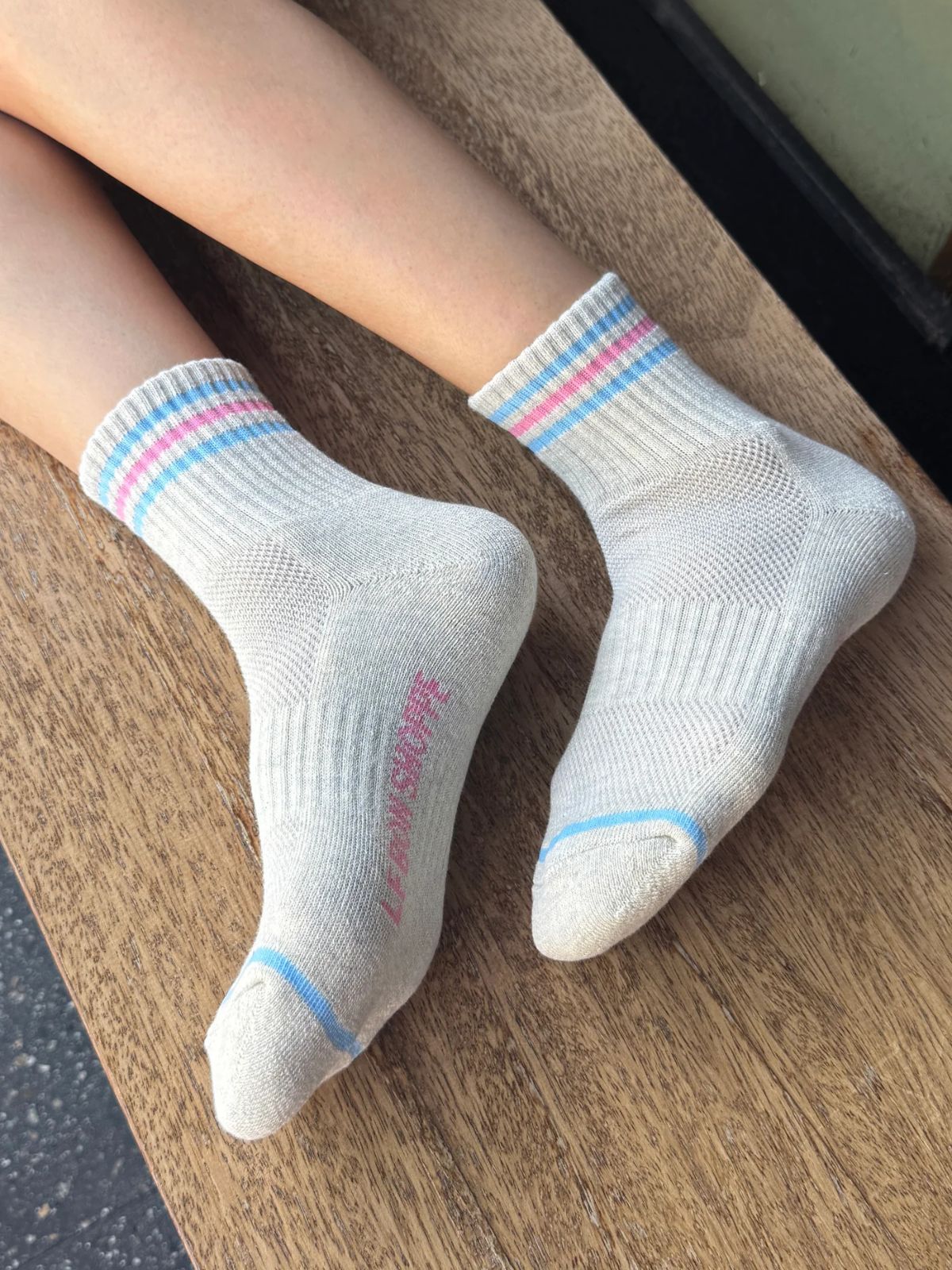 Girlfriend Socks - Bright Grey