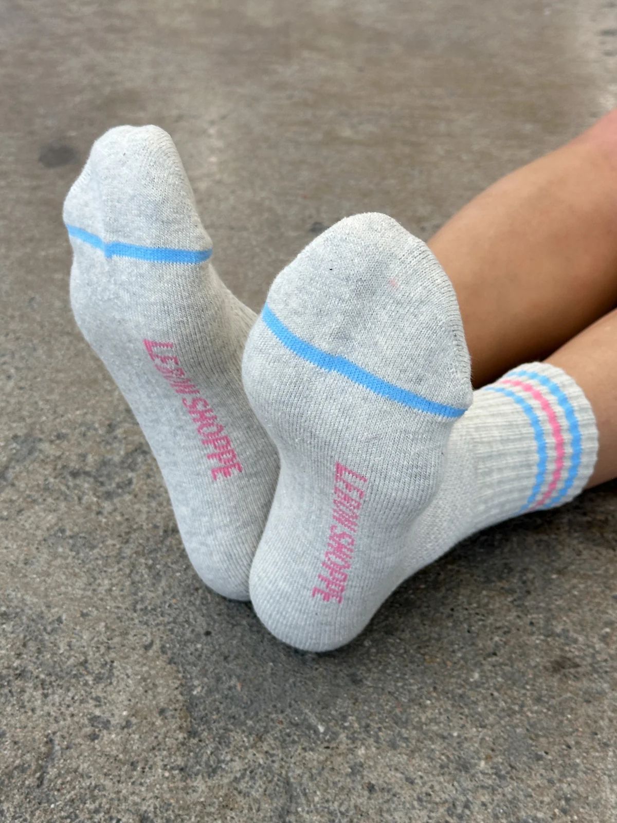 Girlfriend Socks - Bright Grey