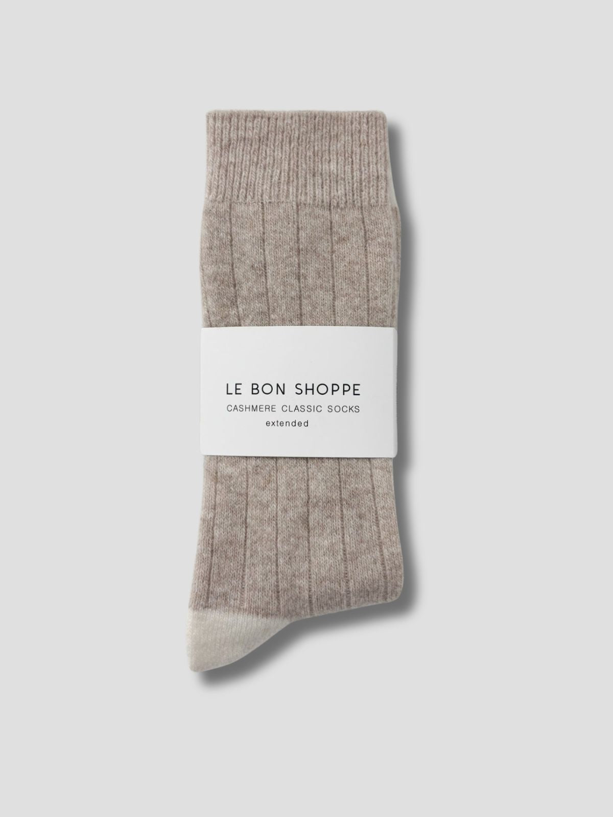 Extended Cashmere Blend Socks - Fawn