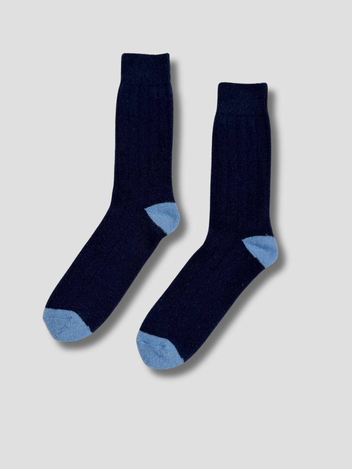 Extended Cashmere Blend Socks - Navy